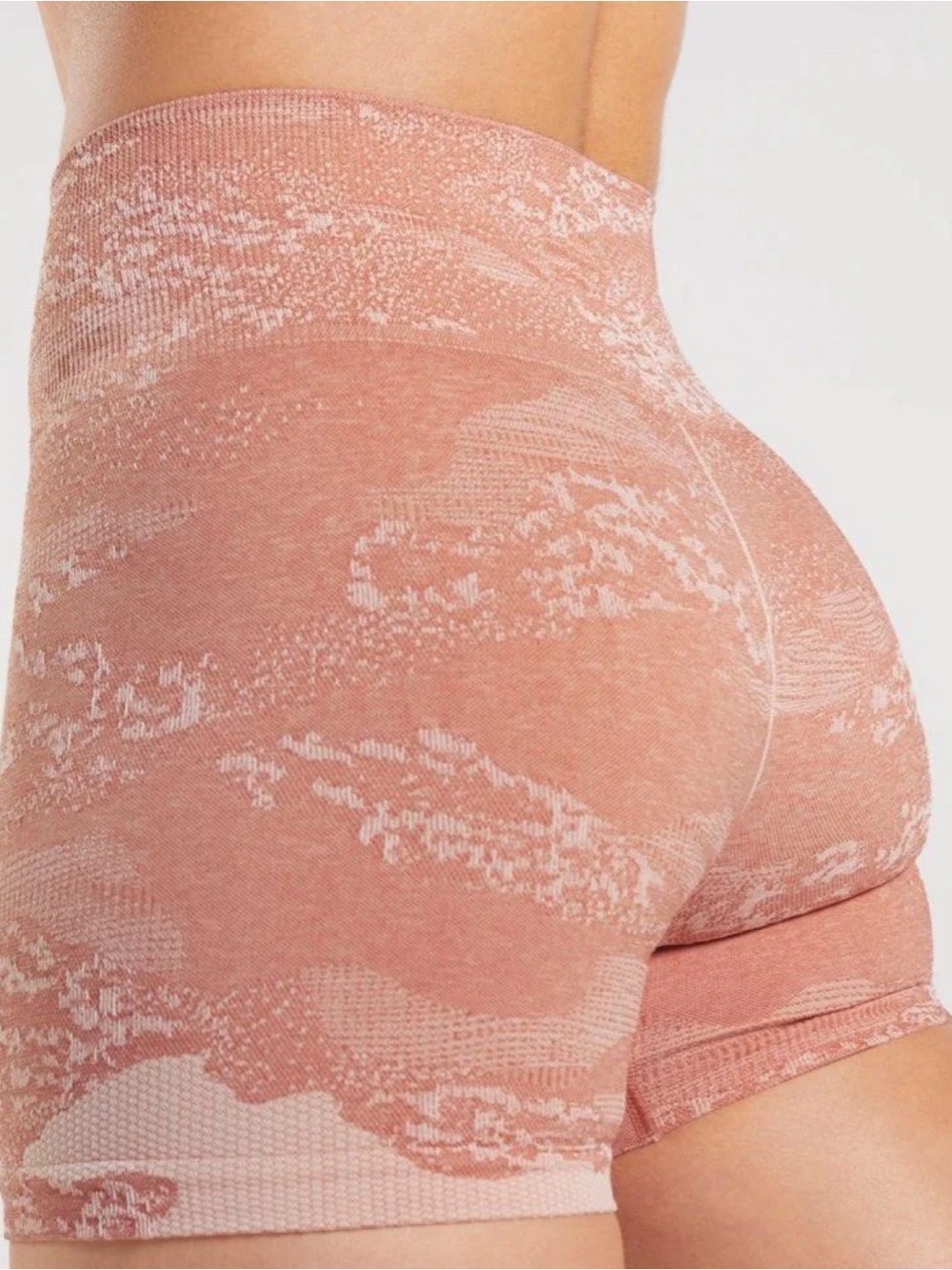 Gymshark High-Waist Shorts in Dusty Pink - Picture 2 of 5